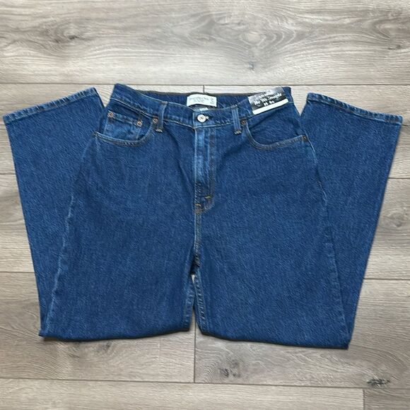 Abercrombie & Fitch The 90’s Straight Ultra High Rise Blue Jeans Curve Love 29 - Picture 5 of 12